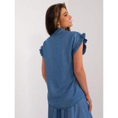 ITALY MODA Ženska bluza z ovratnikom temno modra DHJ-KS-5562.98_406775 Univerzalni