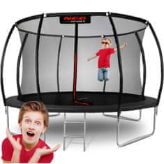 ACTIVESHOP 12ft/374cm profiliran vrtni trampolin z notranjo mrežo Neo-Sport