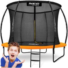 ACTIVESHOP Vrtni profilirani trampolin 8ft/252cm z notranjo mrežo Neo-Sport