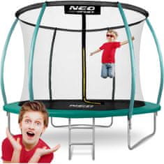 ACTIVESHOP Profilirani vrtni trampolin 10ft/312cm z notranjo mrežo Neo-Sport