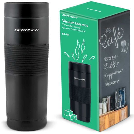 ACTIVESHOP Vakuumska termoska posoda 590 ml BD-784 črna