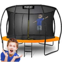 ACTIVESHOP 12ft/374cm profiliran vrtni trampolin z notranjo mrežo Neo-Sport