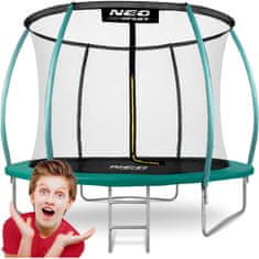 ACTIVESHOP Vrtni profilirani trampolin 8ft/252cm z notranjo mrežo Neo-Sport