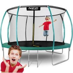 ACTIVESHOP 12ft/374cm profiliran vrtni trampolin z notranjo mrežo Neo-Sport