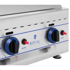 Royal Catering Gladka plinska dvojna rešetka za LPG / propan-butan 2 x 3000 W 30 mbar