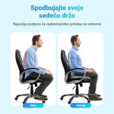 BESTMART Gel blazina za pravilno in udobnejše sedenje | Ergonomska oblika | Sedežna ortopedska opora | Medicinski gel