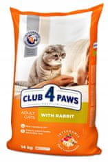 Club4Paws Premium suha hrana za odrasle mačke - zajec 14 kg