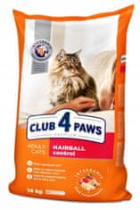 Club4Paws Premium "Hairball control" suha hrana za odrasle mačke 14 kg