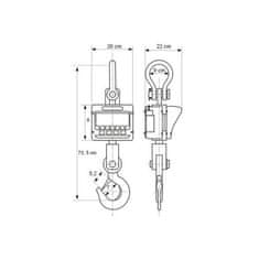 Noah Obešena tehtnica s kavljem za žerjav ali mostni žerjav do 10 ton - LED