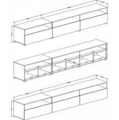 Trianova TV komoda Baros - Bela - 2497BM40