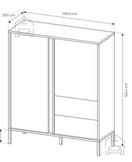 Trianova Visoka komoda Dast A 2D2S