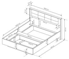 Trianova Postelja Milton C - 160x200 cm