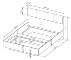 Trianova Postelja Tally C - 160x200 cm