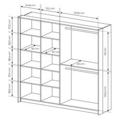 Trianova Garderobna omara Verso A - 220 cm