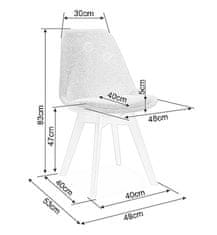 CASARREDO Jedilni stol DIOR hrast/temno siva