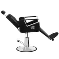 NEW Profesionalni frizerski stol z naslonom za noge TURIN Physa vrtljiv črn