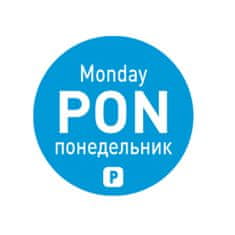 shumee Nalepke za varnost hrane za enkratno uporabo Monday PL RU EN 2000 kos