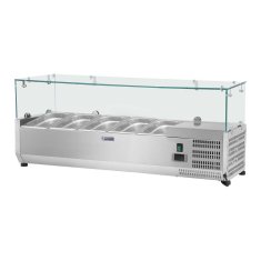 Royal Catering Hladilni pladenj s steklenim pokrovom 5x GN1/4 120cm