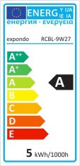 Royal Catering RGB LED žarnica za spreminjanje barv 16 barv 5 načinov 5W + daljinski upravljalnik