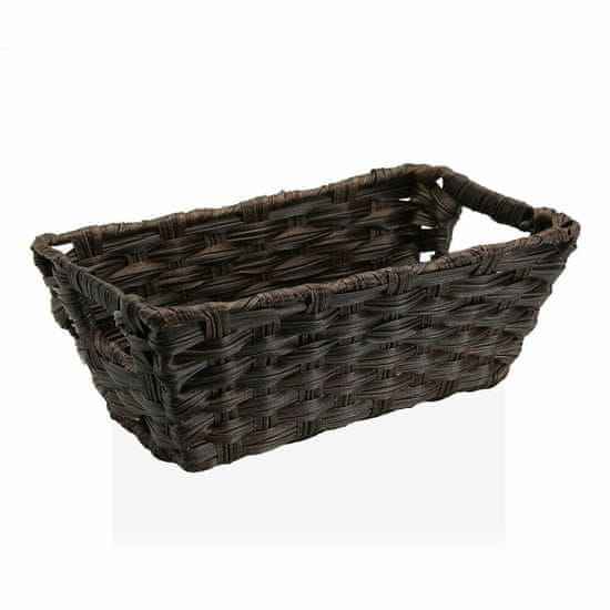 Miramarket Košara Versa Z ročaji Temno rjava Polietilen Plastika 17 x 11,5 x 29 cm