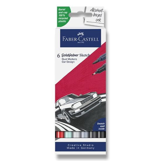 Faber-Castell Goldfaber Sketch Dual Marker Car Design set markerjev, 6 barv