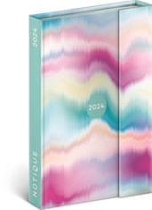 Dnevnik 2024: Batik - tedenski, magnetni, 11 × 16 cm