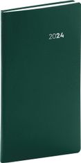 Dnevnik 2024: Balakron - zelen, žepek, 9 × 15,5 cm