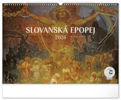 Koledar 2024 stenski koledar: Alfons Mucha - Slovanska epopeja, 48 × 33 cm