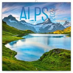 Koledar 2024 beležnica: Alpe, 30 × 30 cm