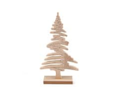 Leseno božično drevo z bleščicami - naravno zlato