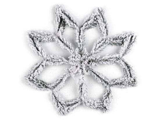 Zimski dekorativni cvet / snežinka - zelena