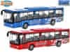 Prometni avtobus 15 cm kovinski vzvratni del - mešanica barv (rdeča, modra)