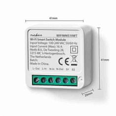 Nedis WIFIWMS10WT - SmartLife Wi-Fi stikalo | 3680 W | Terminalska povezava | Prenesite aplikacijo za Android / IOS