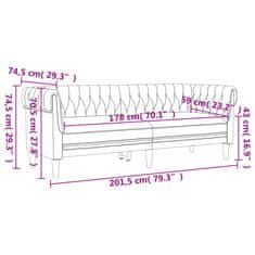 Vidaxl Sedežna garnitura 3-delna temno sivo blago
