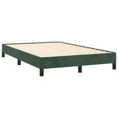Vidaxl Box spring postelja z vzmetnico temno zelen 120x190 cm žamet