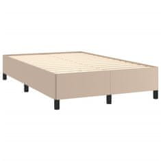 Greatstore Box spring postelja z vzmetnico kapučino 120x190cm umetno usnje