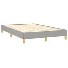 Greatstore Boxspring postelja z vzmetnico svetlo siva 120x190 cm blago