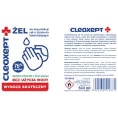 PRO Antibakterijski gel za razkuževanje rok CLEOXEPT- 500ml