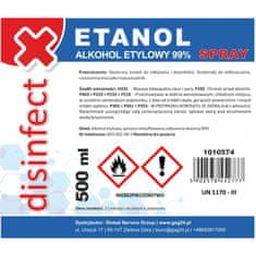 Noah ETANOL - Denaturirani etilni alkohol DISINFECT 99% razpršilo 500ml