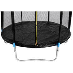 Uniprodo Vrtni trampolin z mrežo in varovalno vzmetjo Ø 240 cm do 100 kg