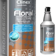 Clinex CLINEX Floral - Ocean 1L čistilo za tla brez prog, dišava za sijaj