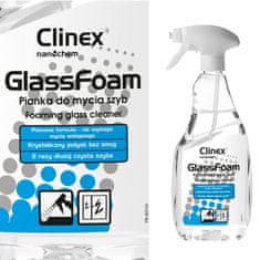 Clinex CLINEX Glass Foam 650ML profesionalno čistilo za steklo za čiščenje ogledal in stekla brez lis.