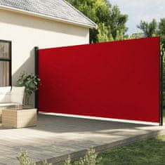 shumee Zložljiva stranska tenda rdeča 220x500 cm