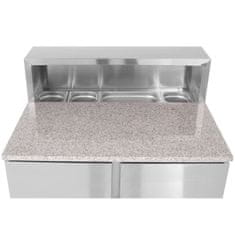 Arktic Hladilna miza s tremi vrati, podaljškom in granitno ploščo za 8x GN1/6 368 l - Hendi 236215