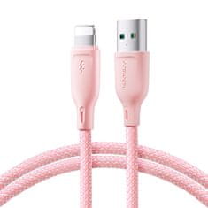 Joyroom Kabel za iPhone Večbarvna serija USB-A - Lightning 3A 1m roza