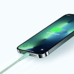 PRO Kabel za iPhone Večbarvna serija USB-A - Lightning 3A 1m zelen