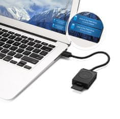 PRO Bralnik pomnilniških kartic SD / micro SD USB 3.0 vtič 15 cm - črn