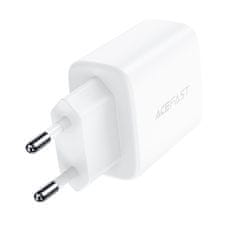 AceFast 20W omrežni polnilec USB-C in USB PPS PD QC 3.0 AFC FCP bele barve