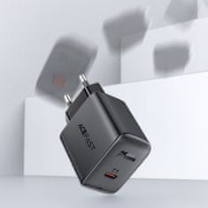 AceFast Hitri polnilec USB-C 20W Power Delivery črne barve