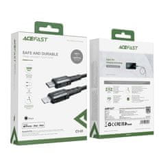 AceFast MFI kabel za iPhone USB-C - Lightning 30W 3A 1,2 m črn